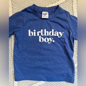 Birthday boy long sleeve blue shirt 12 months